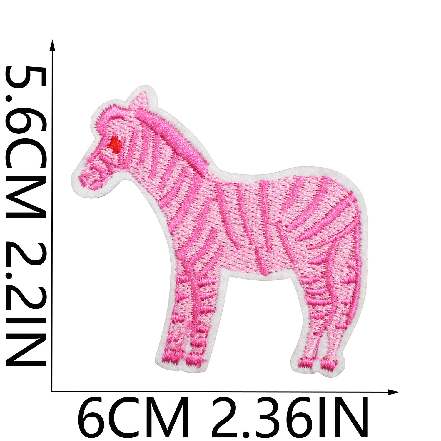 Wholesale Pink Python Embroidered Cloth Sticker